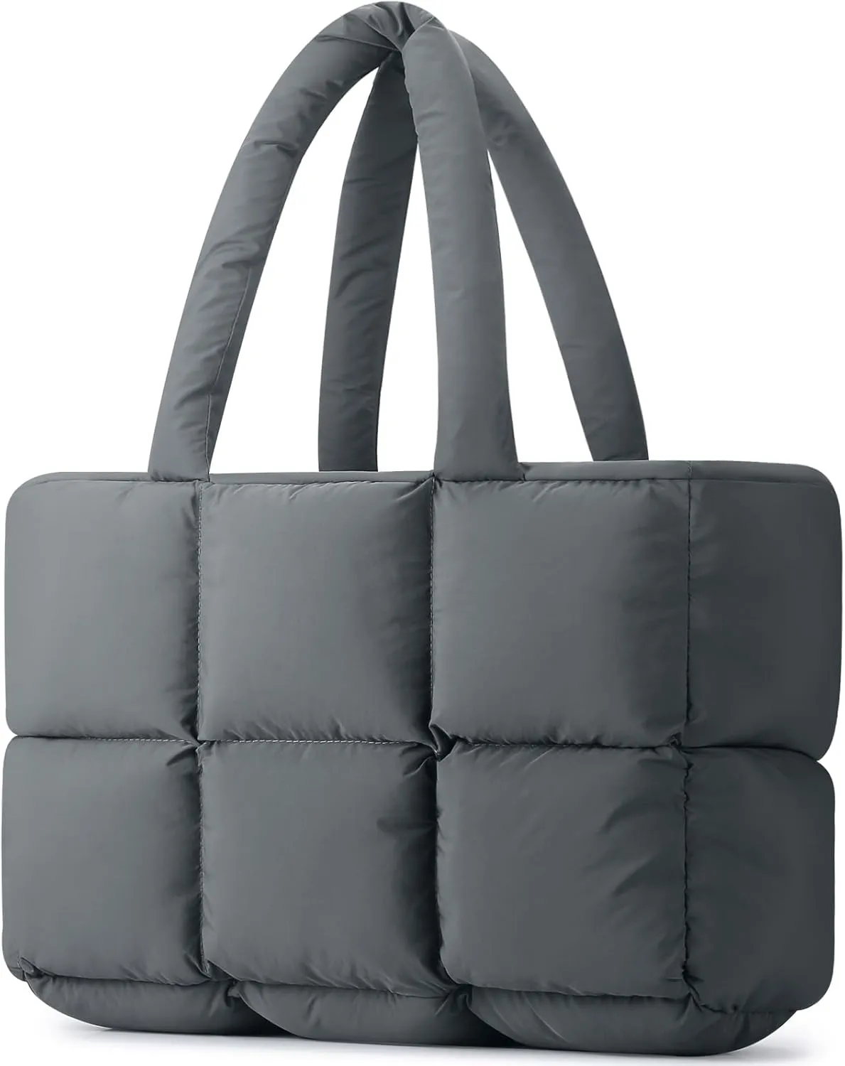 Mossio Travel Puffer Tote Bag for Women - Large Quilted Shoulder Bag Handbag Puffy Weekender Overnight Bag for Shop Work Gym