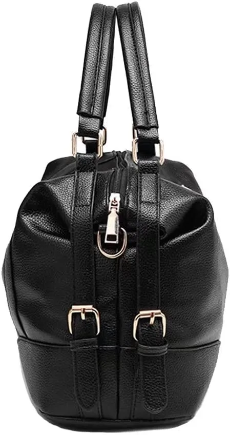 Mudono Boston Tote Bag for Women Large Capacity Shoulder Bag Top Handle Handbag Casual Crossbody Bag Retro Satchel