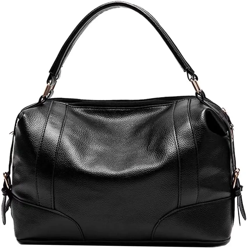 Mudono Boston Tote Bag for Women Large Capacity Shoulder Bag Top Handle Handbag Casual Crossbody Bag Retro Satchel