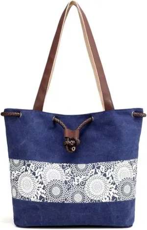Mudono Hobo Tote Bag for Women Top Handle Handbag Canvas Shoulder Bag Casual Satchel Retro Purse