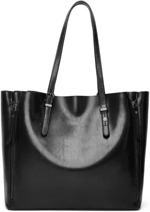 Mudono Tote Bag for Women PU Leather Shoulder Bag Top Handle Handbag Large Capacity Satchel Retro Purse