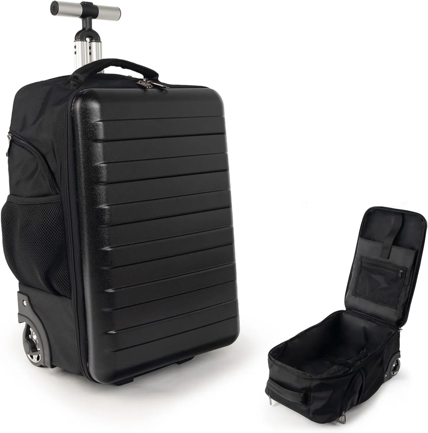 Multi-Useful Carry-On Luggage Fit 17.3 Inch Laptop airline approved with Wheels，Travel suitcase backpack with wheels that can be pulled and carried for Overnight bag and Business，19Inch