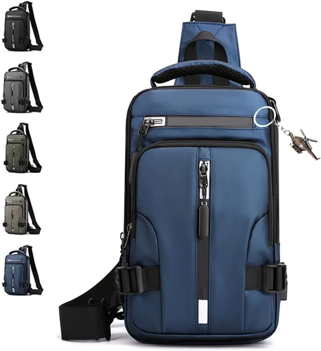 Multipurpose Waterproof Crossbody Bag,Walking Backpack with Adjustable Strap,Sling Bags for Men Women for Hiking