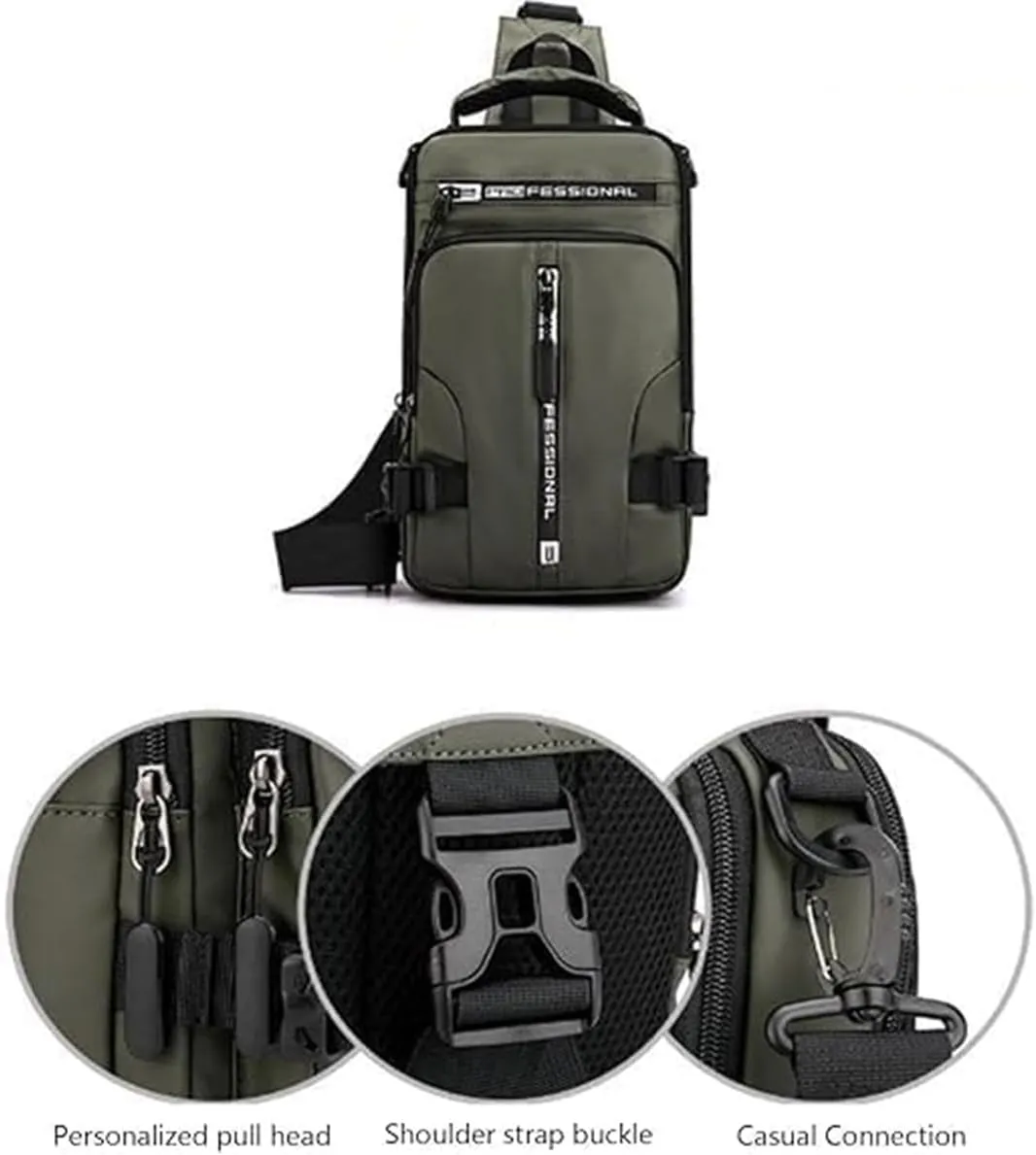 Multipurpose Waterproof Crossbody Bag,Walking Backpack with Adjustable Strap,Sling Bags for Men Women for Hiking