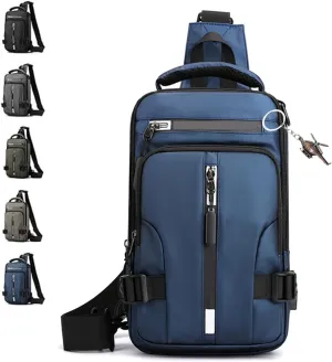 Multipurpose Waterproof Crossbody Bag,Walking Backpack with Adjustable Strap,Sling Bags for Men Women for Hiking