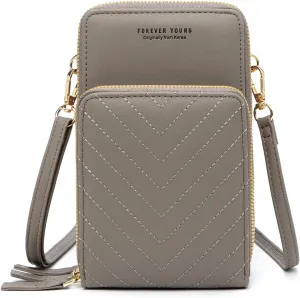 myfriday Small Crossbody Cell Phone Bag for Women, Mini Over Shoulder Handbag Purse with Credit Card Slots