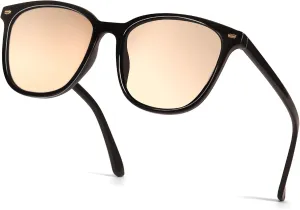 Myiaur Polarized Sunglasses for Women, Square Mirrored Trendy Shades with UV Protection Reduce Glare Sun Glasses