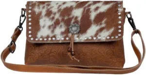 Myra Bag Blossom Etched Leather & Hairon Bag S-3380
