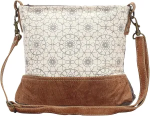 Myra Bags Ferris Wheel Upcycled Canvas Crossbody Bag S-1034