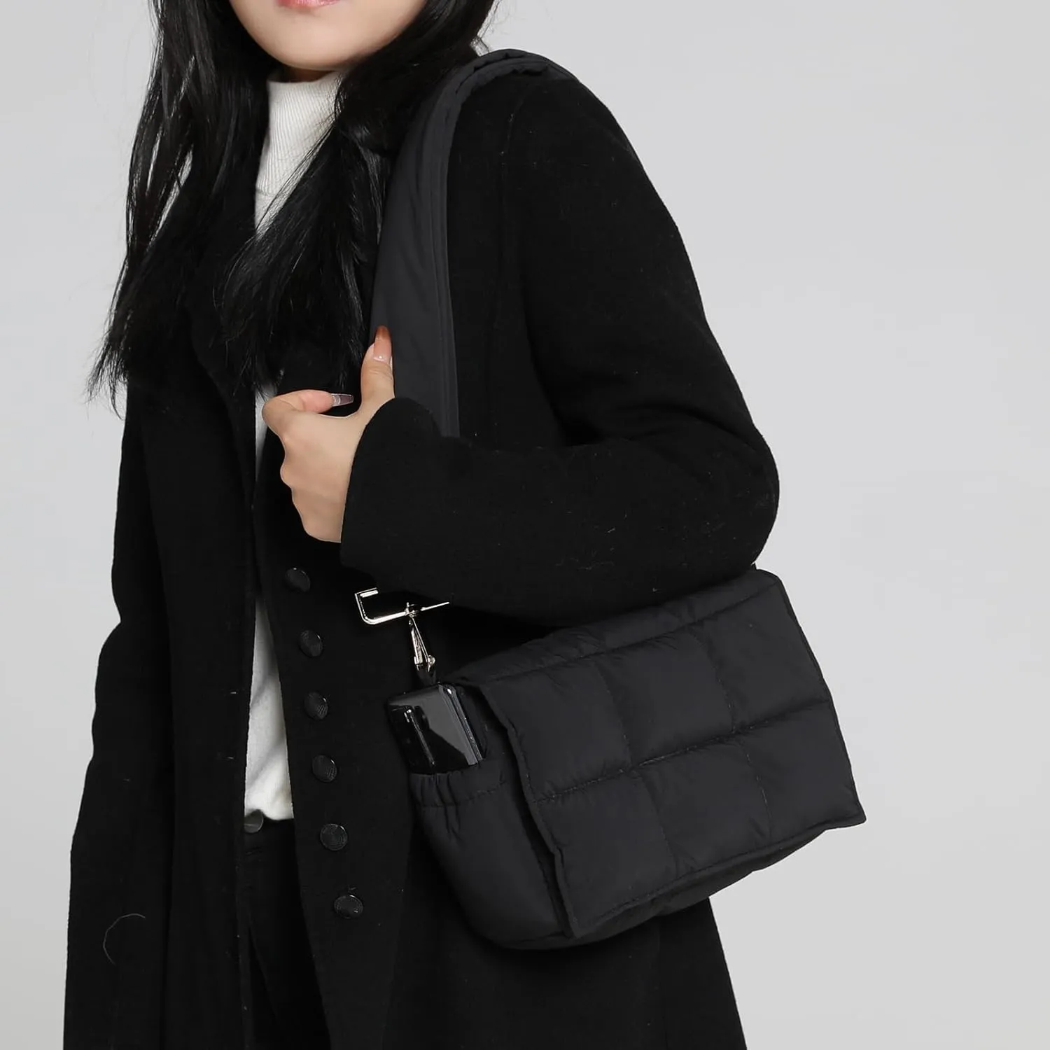 NAARIIAN Crossbody Bag for Women Quilted Puffer Purse Fashion Lightweight Travel Handbags Cute Small Shoulder Bag