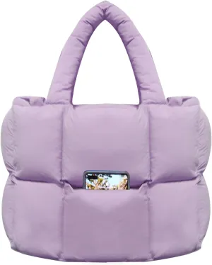 NAARIIAN Puffer Tote Bag for Women, Lightweight Quilted Puffy Shoulder Handbag with Adjustable Shoulder Strap