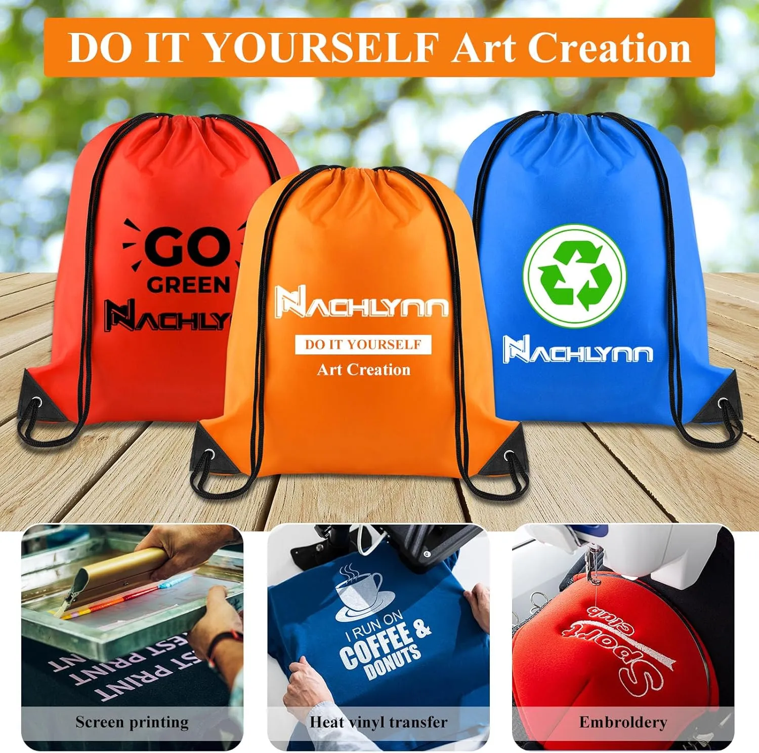 NACHLYNN 42 Pieces Drawstring Backpack Bulk 14 Colors String Backpack Bulk Drawstring Backpack Bags Nylon Draw String Sport Bag for Party Gym Sport Trip Beach Swimming