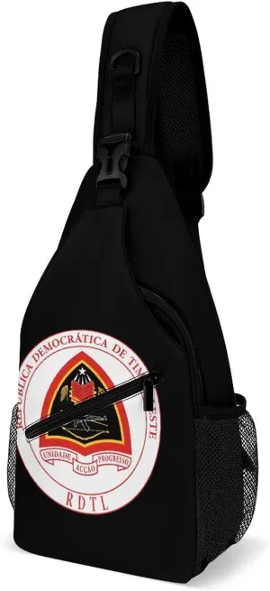 National Emblem of East Timor Casual Sling Bag Backpack Travel Shoulder Chest Crossbody Bags Adjustable Daypack Unisex