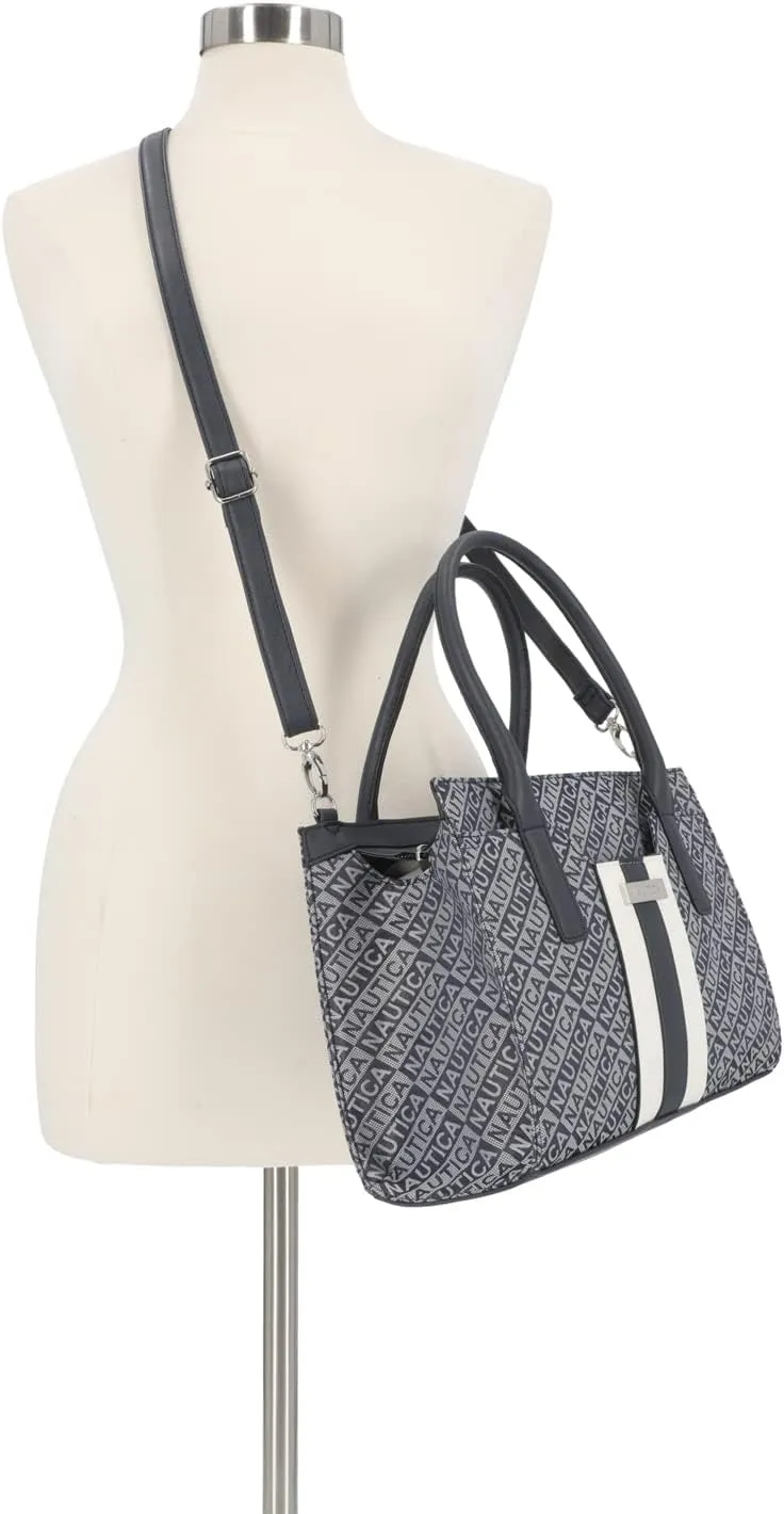 Nautica Womens Sandy Jr. Top Handel Satchel with Removable Crossbody Strap