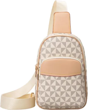 NEICOA Small Sling Bag for Women Vegan Leather Fanny Pack Everyday Chest Bag Crossbody Purse for Travel