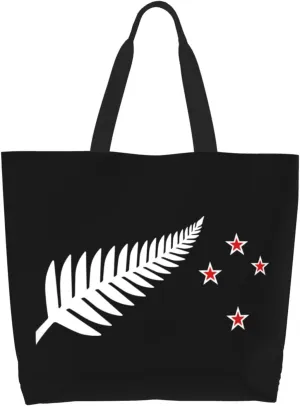 New Zealand Maori Fern Canvas Tote Bags for Women, Ladies Shoulder Handbags Large Purse Lightweight Foldable Reusable Shopping Bag with Pockets for Work, Travel, 15.7x19.7in