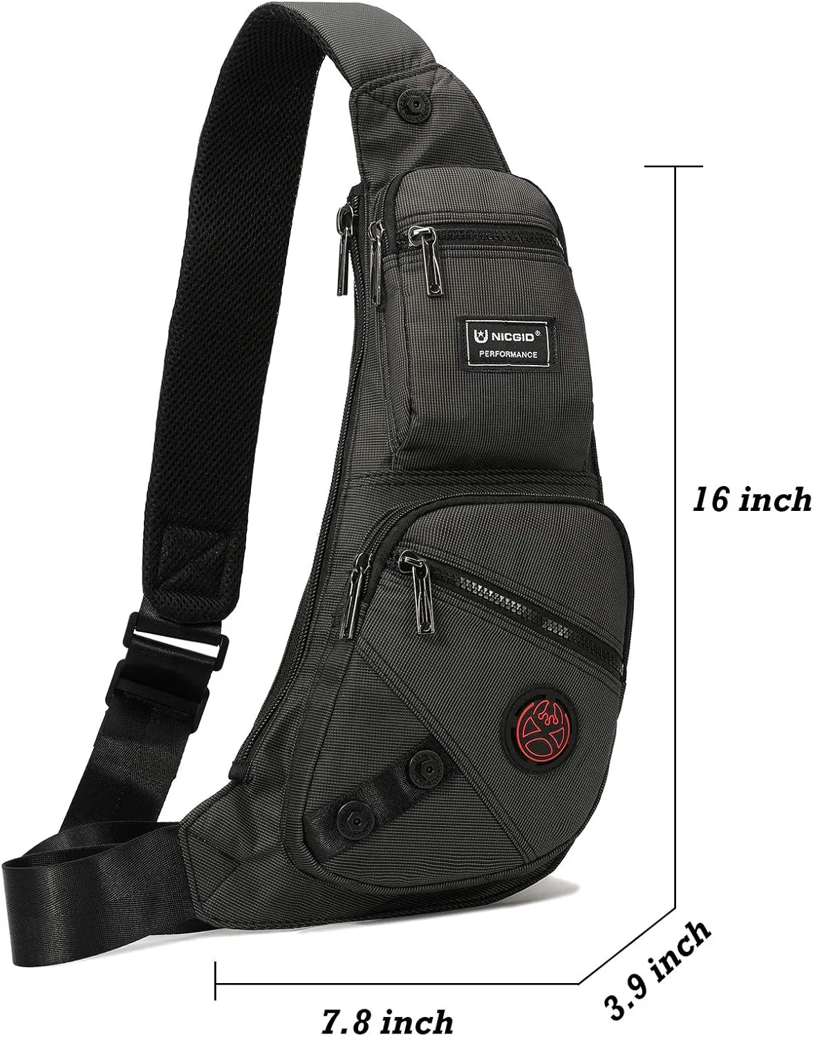 NICGID Sling Bag Chest Shoulder Backpack Crossbody Bags Casual Daypack for Men Women