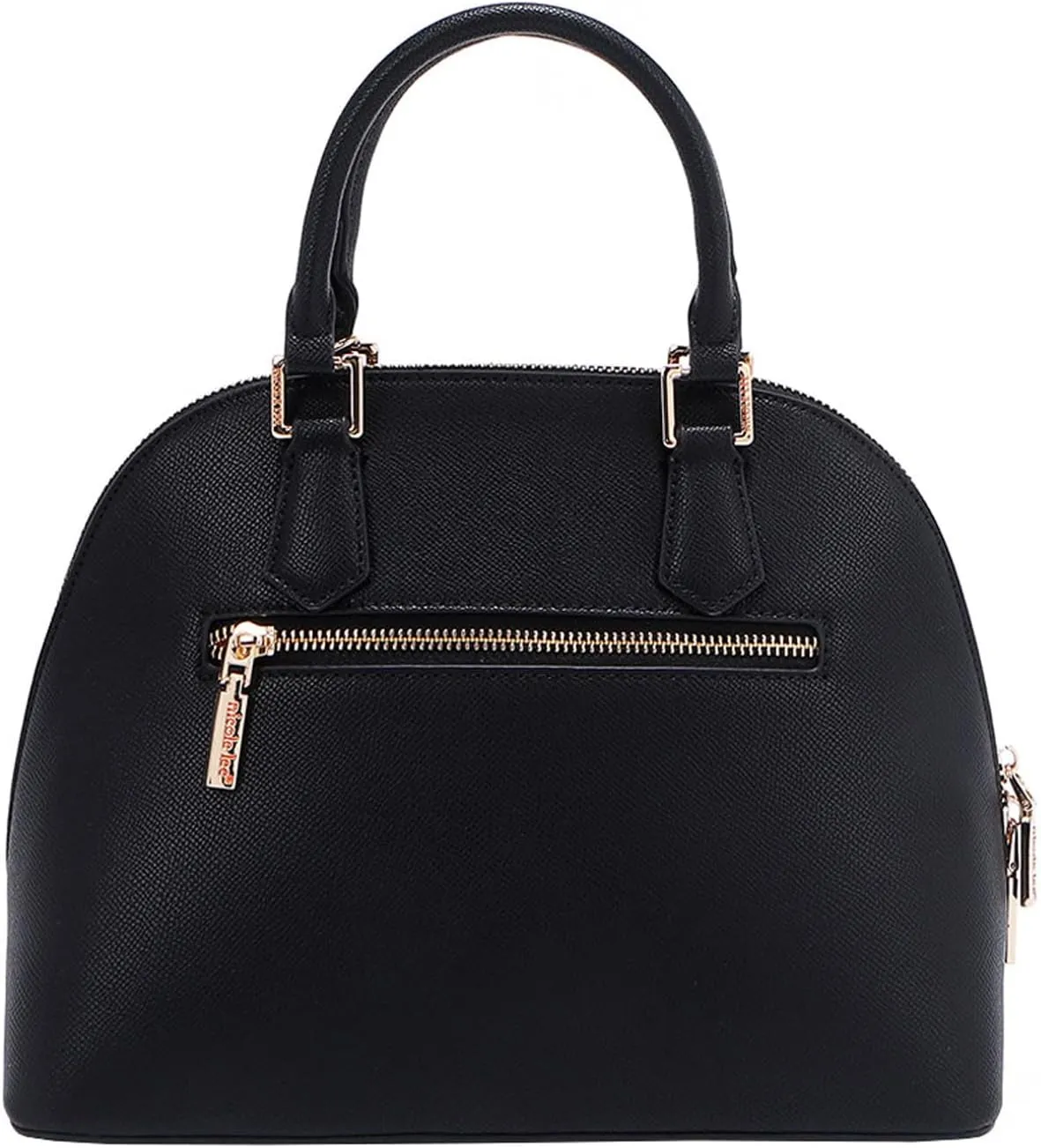 Nicole Lee Dome Satchel, Vegan Leather, Laser-cut Floral Pattern