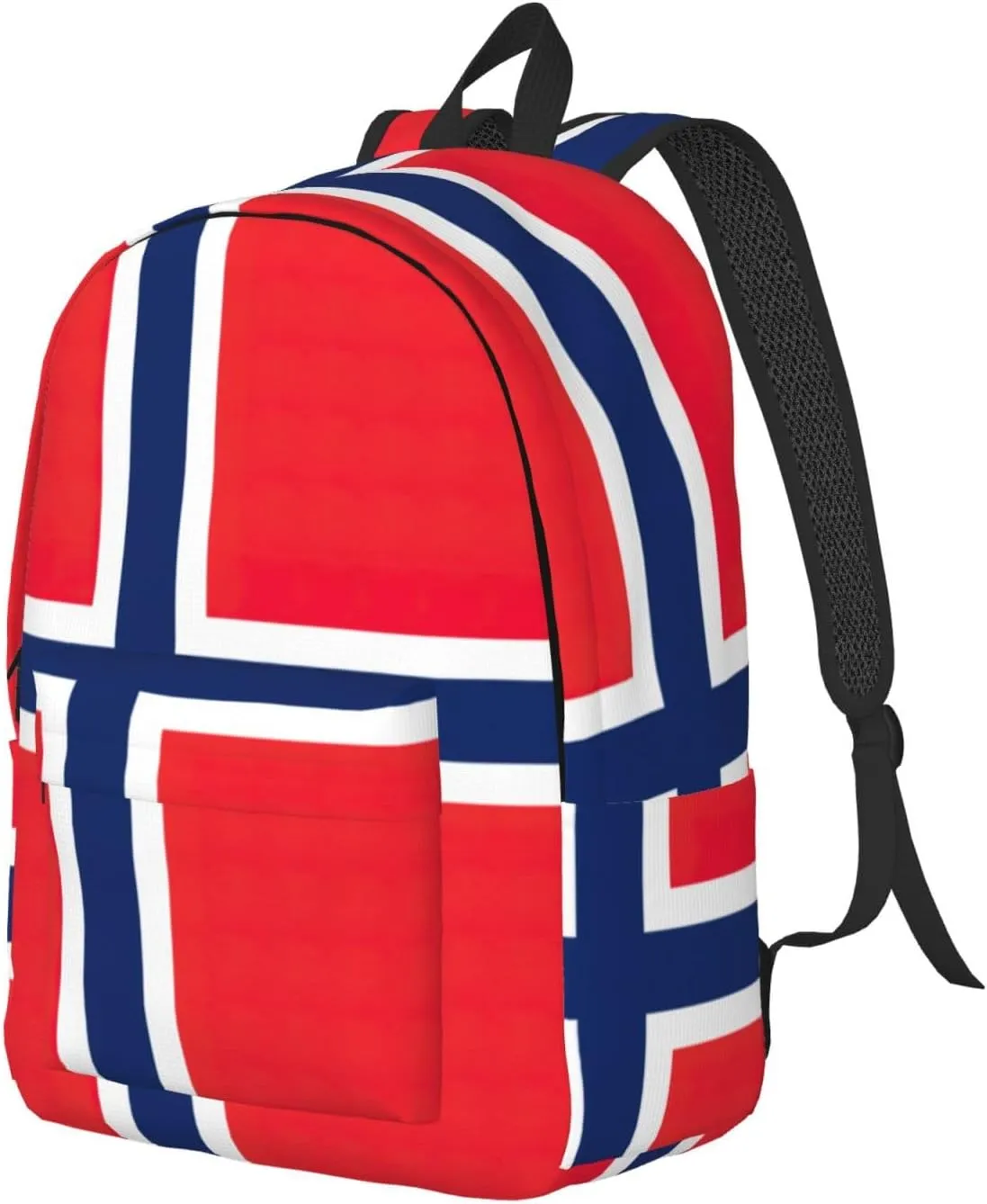 Norwegian flag print Large Laptop Backpack for Women, Work Business Backpacks College Bookbag for School