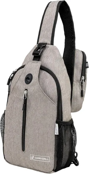 |Not Made In China| Crossbody Sling Backpack, Sling Bag For Travel and Hiking, Chest Bag