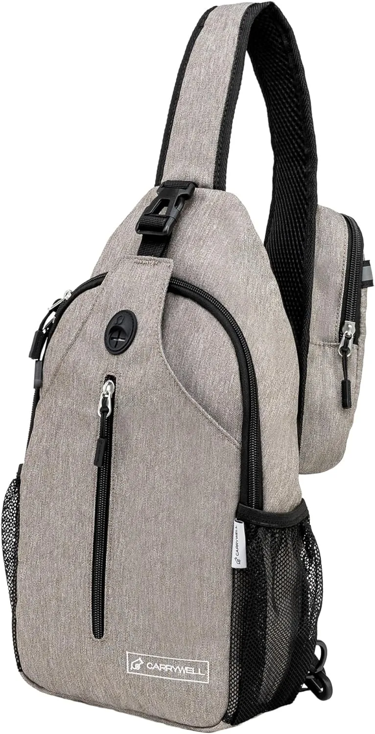 |Not Made In China| Crossbody Sling Backpack, Sling Bag For Travel and Hiking, Chest Bag