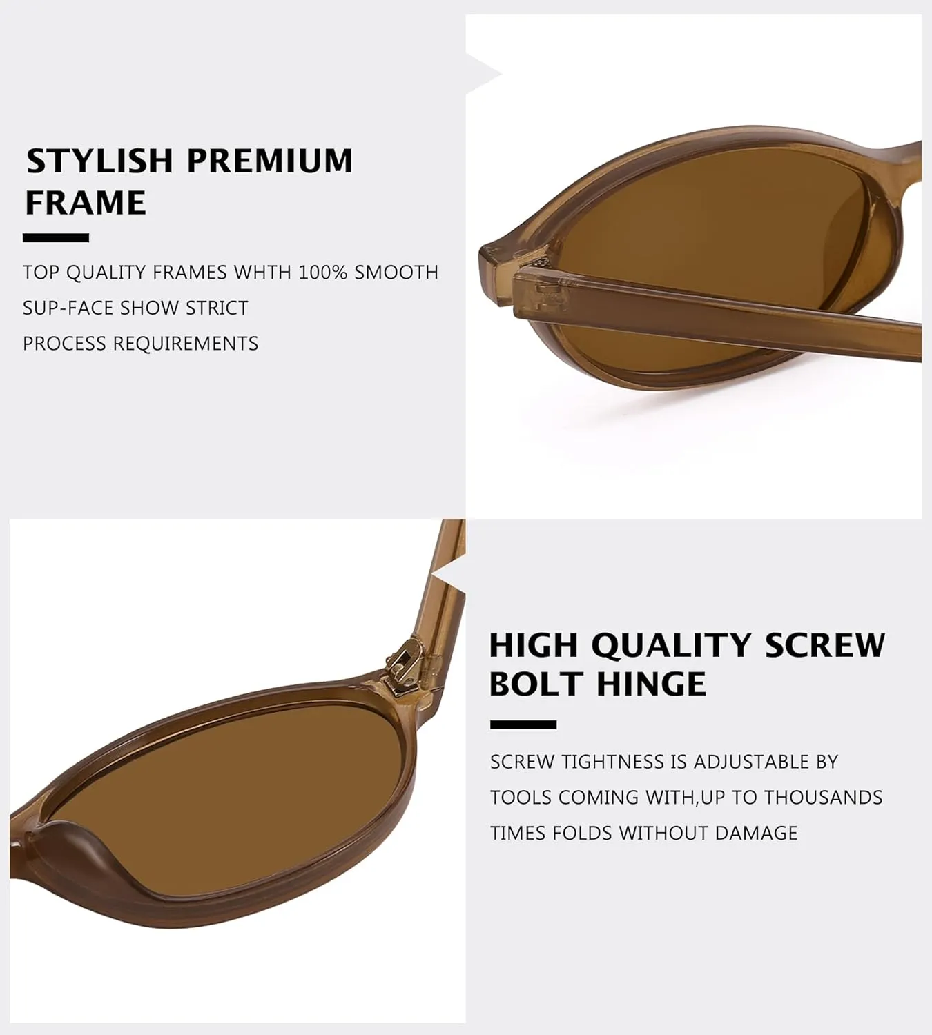 NULOOQ Retro Oval Cat Eye Sunglasses for Women Y2k Trendy Small Narrow Sunnies 90s Designer Sun Glasses