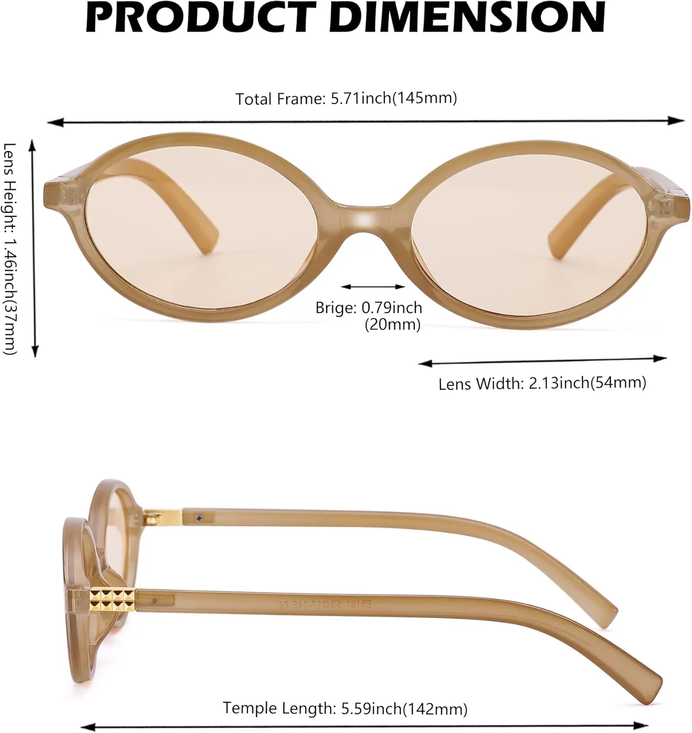 NULOOQ Retro Oval Sunglasses for Women 90s Trendy Vintage Small Round Sunnies Shades
