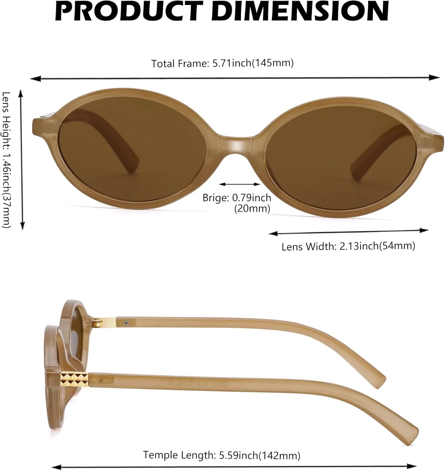 NULOOQ Retro Oval Sunglasses for Women 90s Trendy Vintage Small Round Sunnies Shades