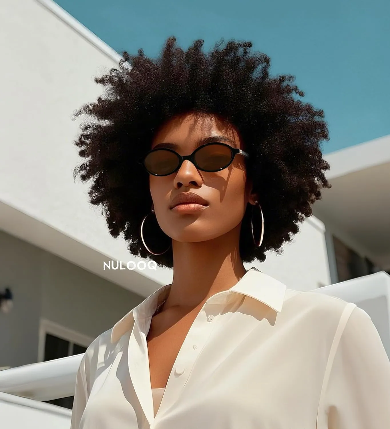 NULOOQ Retro Oval Sunglasses for Women 90s Trendy Vintage Small Round Sunnies Shades