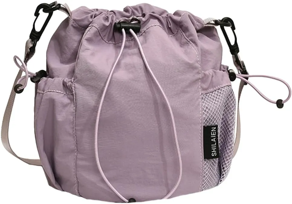 Nylon Bucket Bag for Women Trendy Purse Small Shoulder Crossbody Bag Lightweight Travel Work Tote Handbags 2025