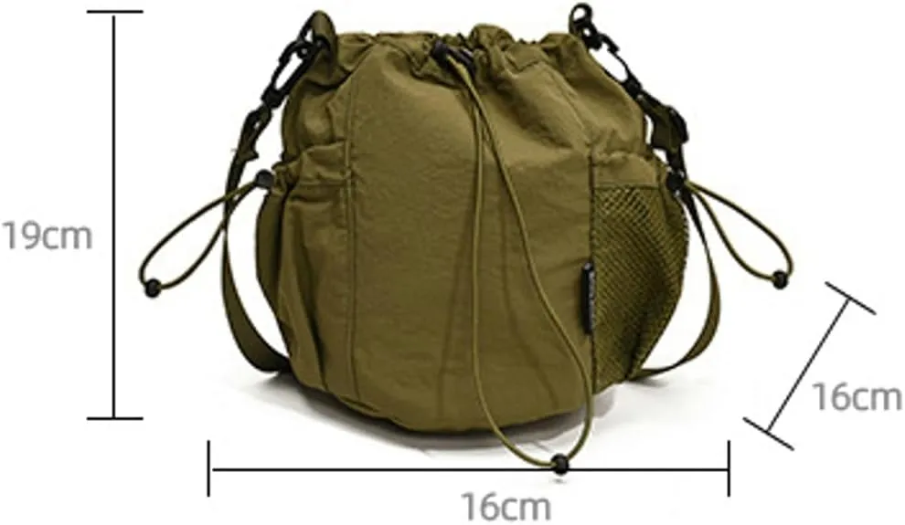 Nylon Bucket Bag for Women Trendy Purse Small Shoulder Crossbody Bag Lightweight Travel Work Tote Handbags 2025
