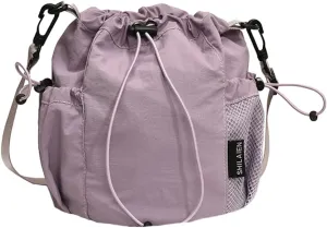 Nylon Bucket Bag for Women Trendy Purse Small Shoulder Crossbody Bag Lightweight Travel Work Tote Handbags 2025