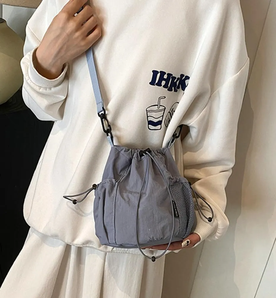 Nylon Bucket Bag for Women Trendy Purse Small Shoulder Crossbody Bag Lightweight Travel Work Tote Handbags 2025