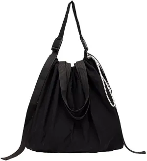 Nylon Tote Shoulder Bag for Women Large Crossbody Handbag Casual Hobo Purse for Shopping Work Travel Gym Commuting