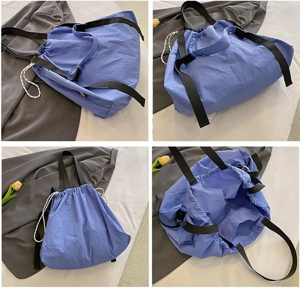 Nylon Tote Shoulder Bag for Women Large Crossbody Handbag Casual Hobo Purse for Shopping Work Travel Gym Commuting