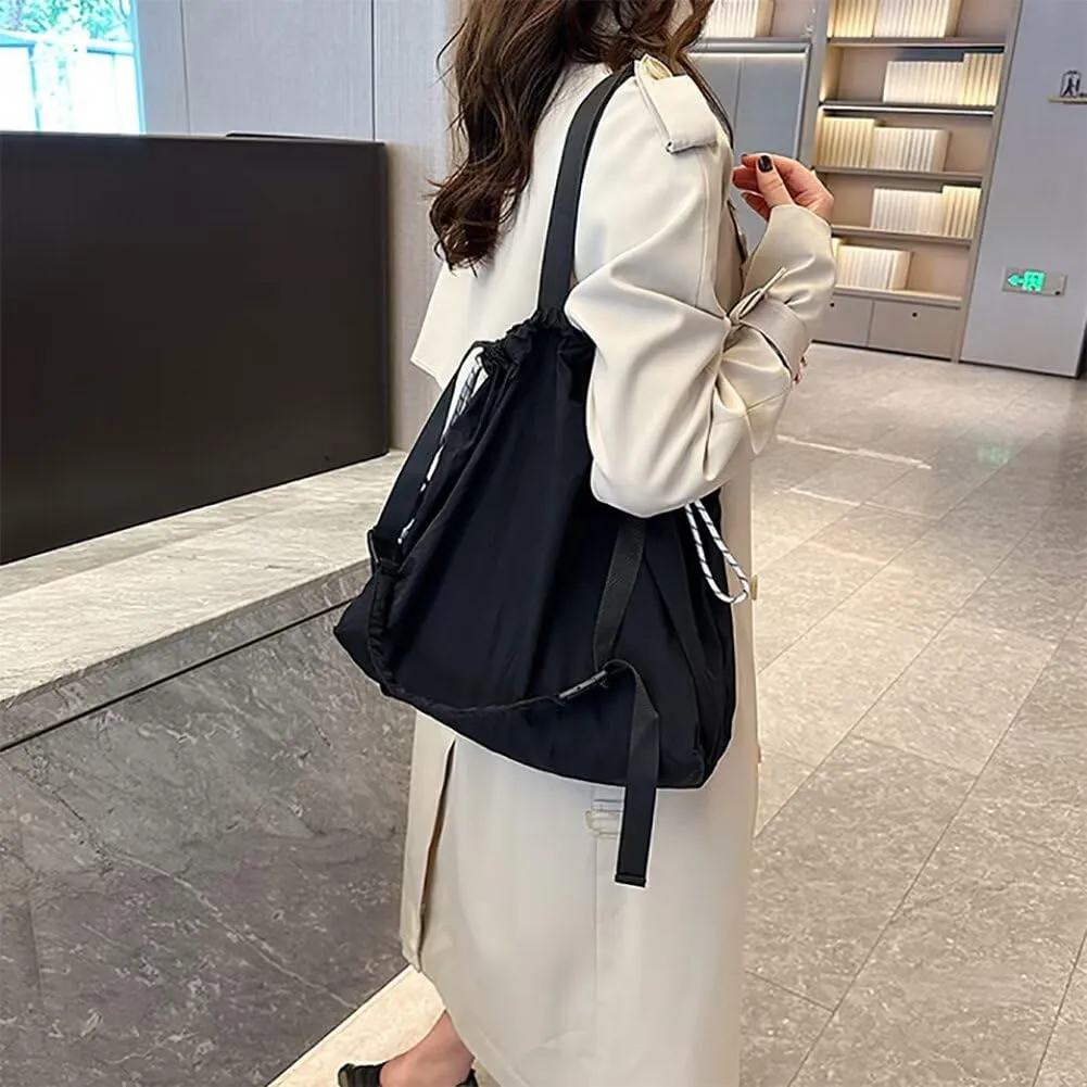 Nylon Tote Shoulder Bag for Women Large Crossbody Handbag Casual Hobo Purse for Shopping Work Travel Gym Commuting