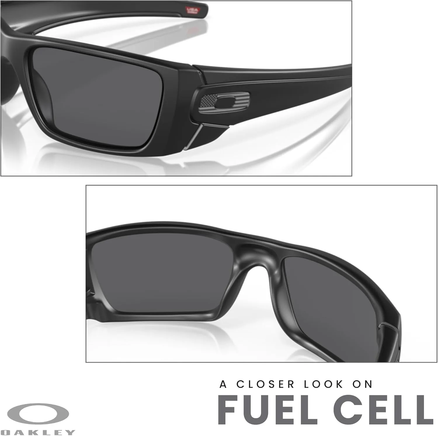 Oakley Fuel Cell OO9096 Rectangular Sunglasses For Men   BUNDLE Leash   BUNDLE with Designer iWear Eyewear Kit