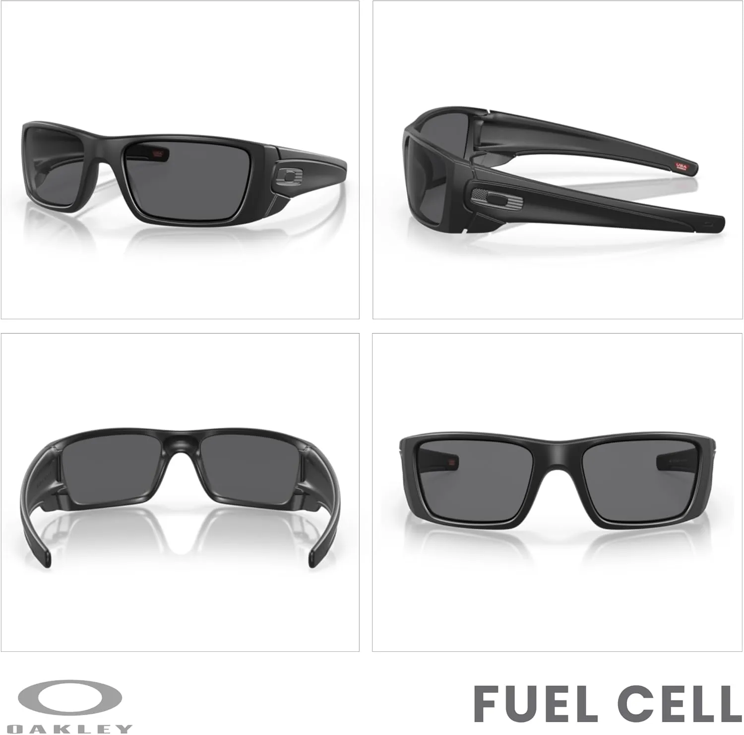 Oakley Fuel Cell OO9096 Rectangular Sunglasses For Men   BUNDLE Leash   BUNDLE with Designer iWear Eyewear Kit