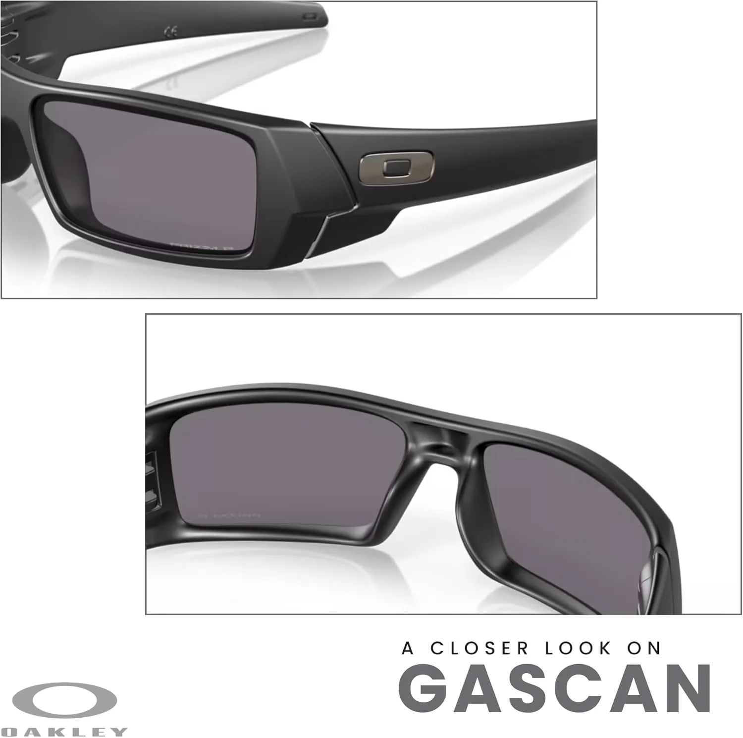 Oakley Gascan OO9014 Rectangular Sunglasses For Men   BUNDLE Leash   BUNDLE with Designer iWear Care Kit