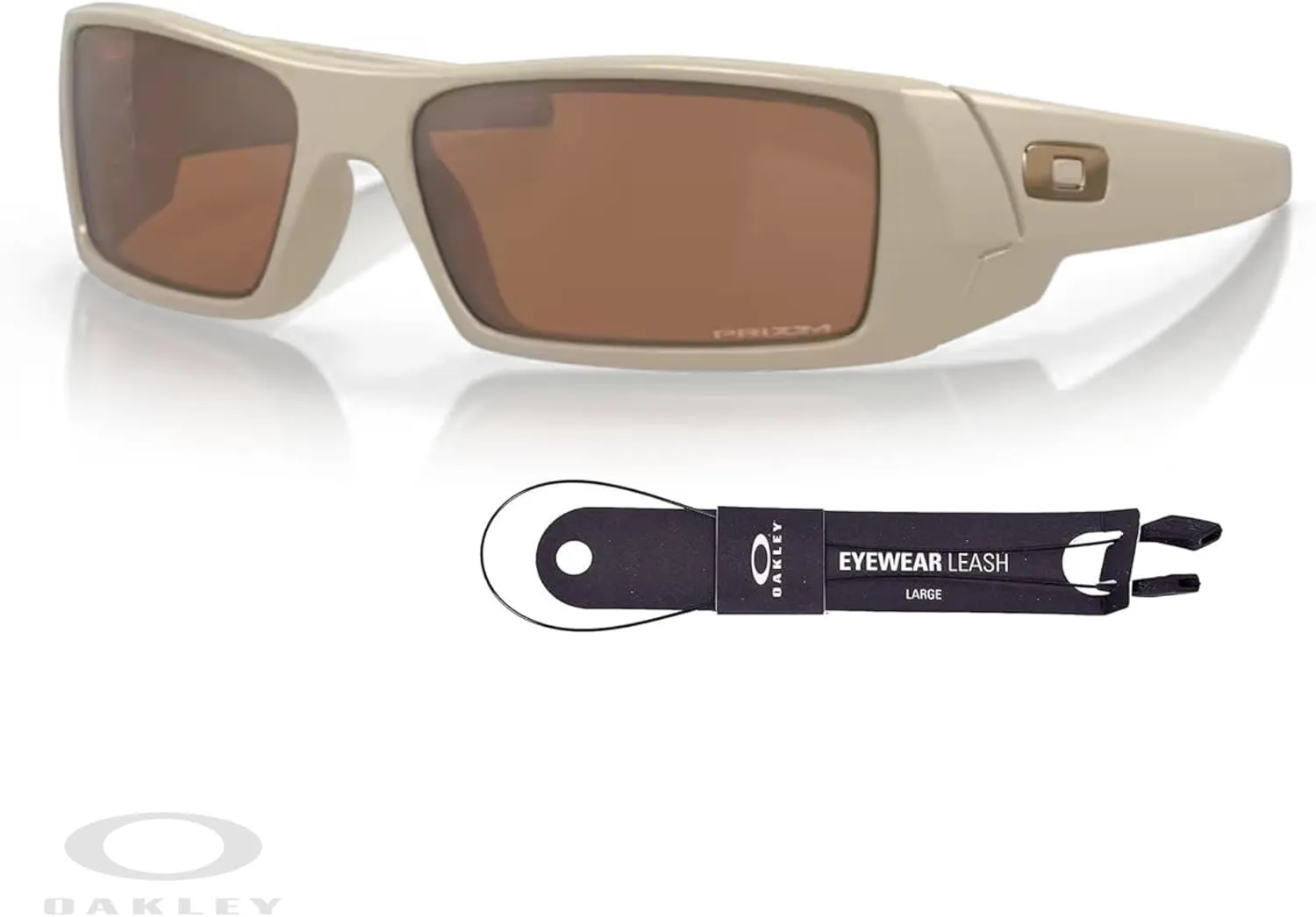 Oakley Gascan OO9014 Rectangular Sunglasses For Men   BUNDLE Leash   BUNDLE with Designer iWear Care Kit