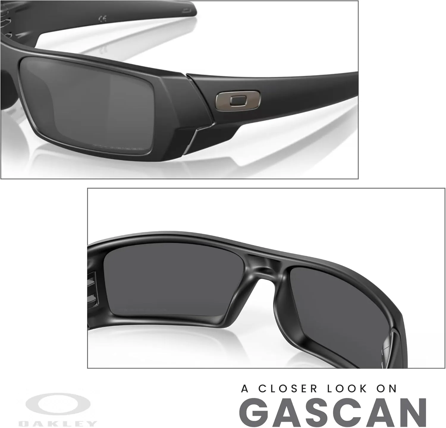 Oakley Gascan OO9014 Rectangular Sunglasses For Men   BUNDLE Leash   BUNDLE with Designer iWear Care Kit