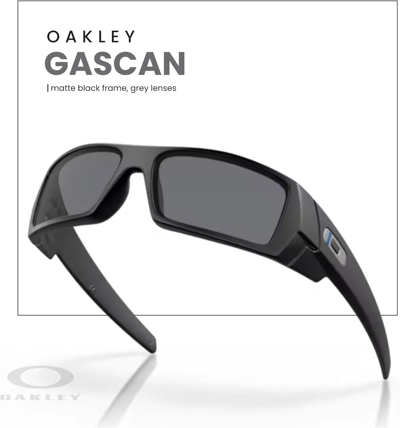 Oakley Gascan OO9014 Rectangular Sunglasses For Men   BUNDLE Leash   BUNDLE with Designer iWear Care Kit