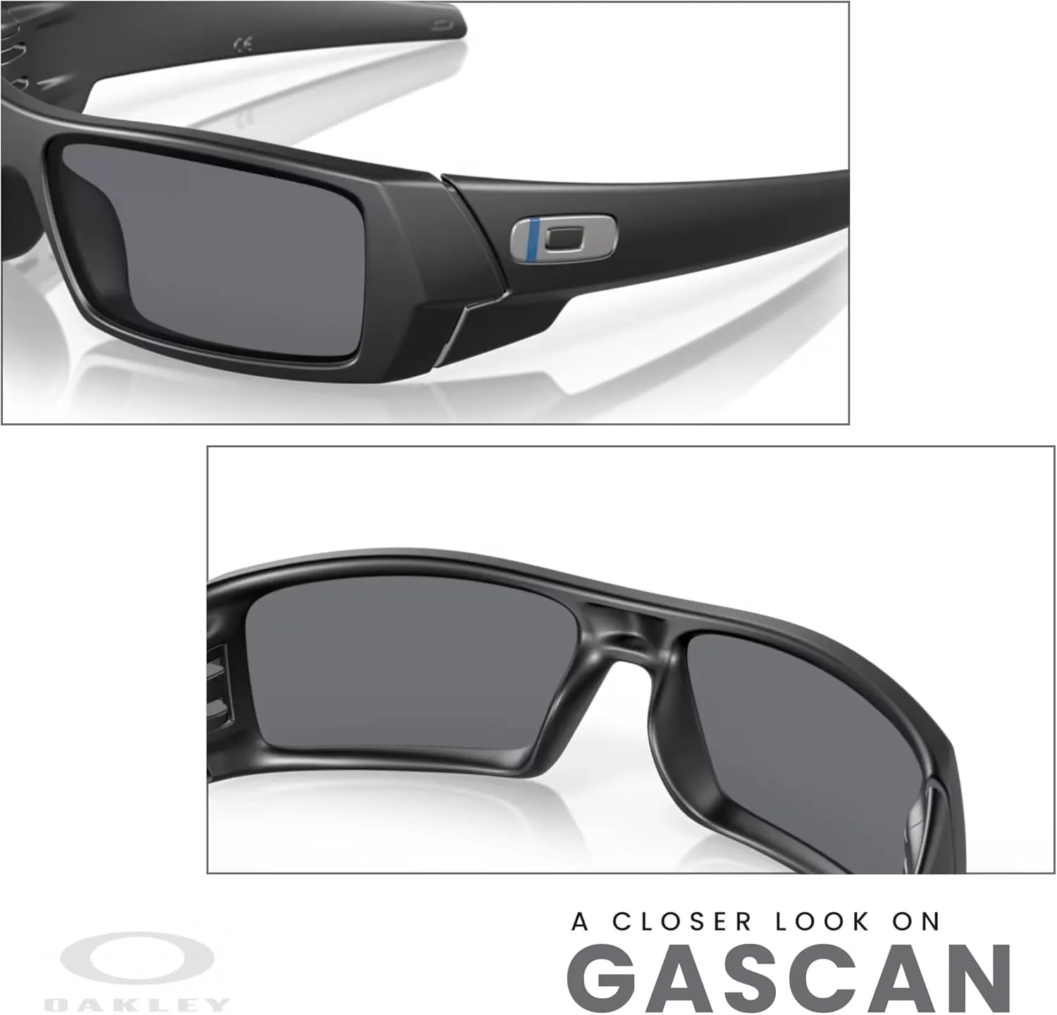 Oakley Gascan OO9014 Rectangular Sunglasses For Men   BUNDLE Leash   BUNDLE with Designer iWear Care Kit