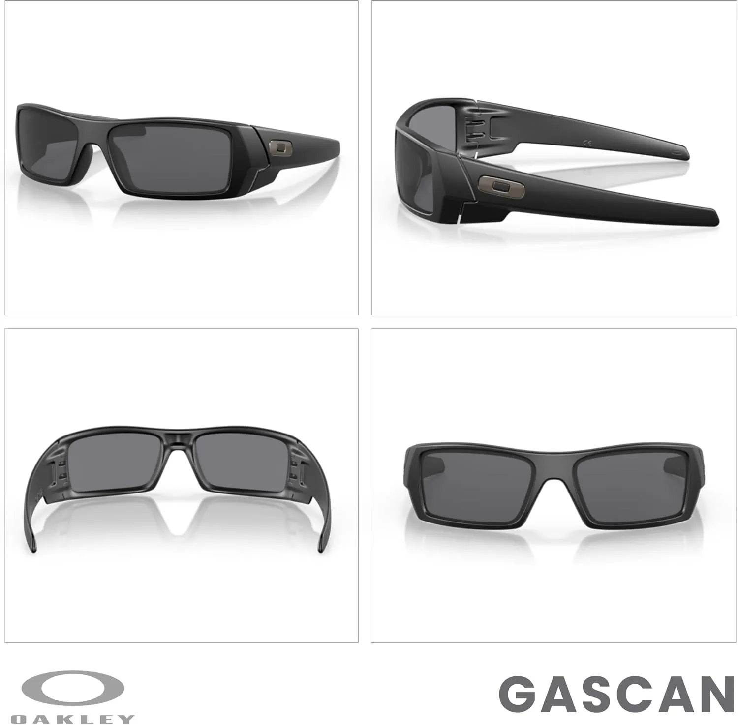 Oakley Gascan OO9014 Rectangular Sunglasses For Men   BUNDLE Leash   BUNDLE with Designer iWear Care Kit