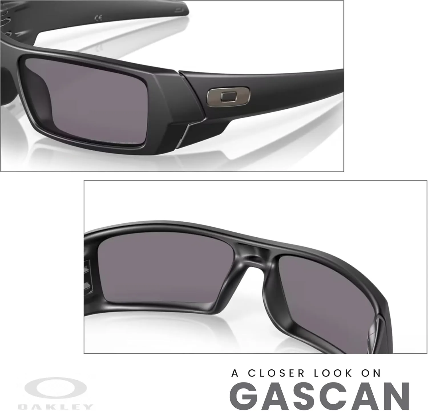 Oakley Gascan OO9014 Rectangular Sunglasses For Men   BUNDLE Leash   BUNDLE with Designer iWear Care Kit