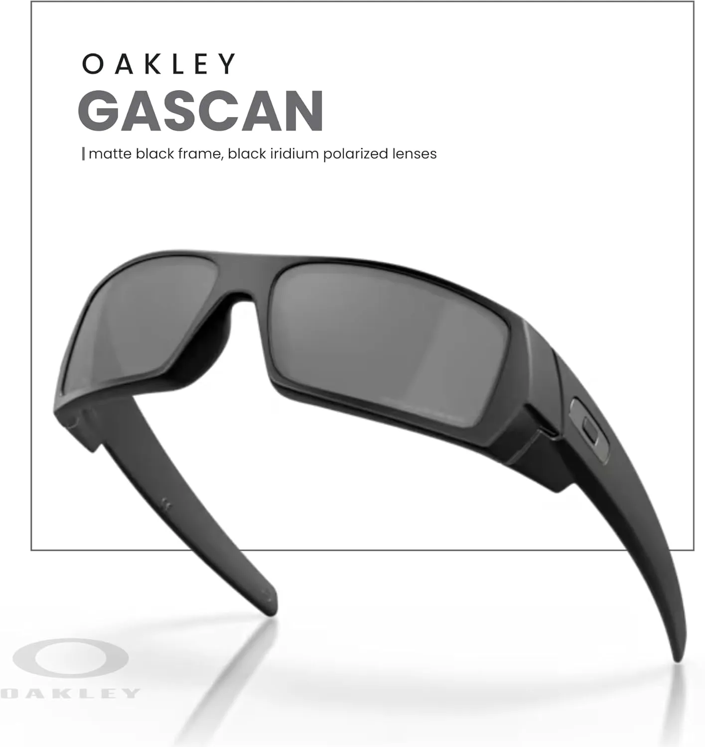 Oakley Gascan OO9014 Rectangular Sunglasses For Men   BUNDLE Leash   BUNDLE with Designer iWear Care Kit