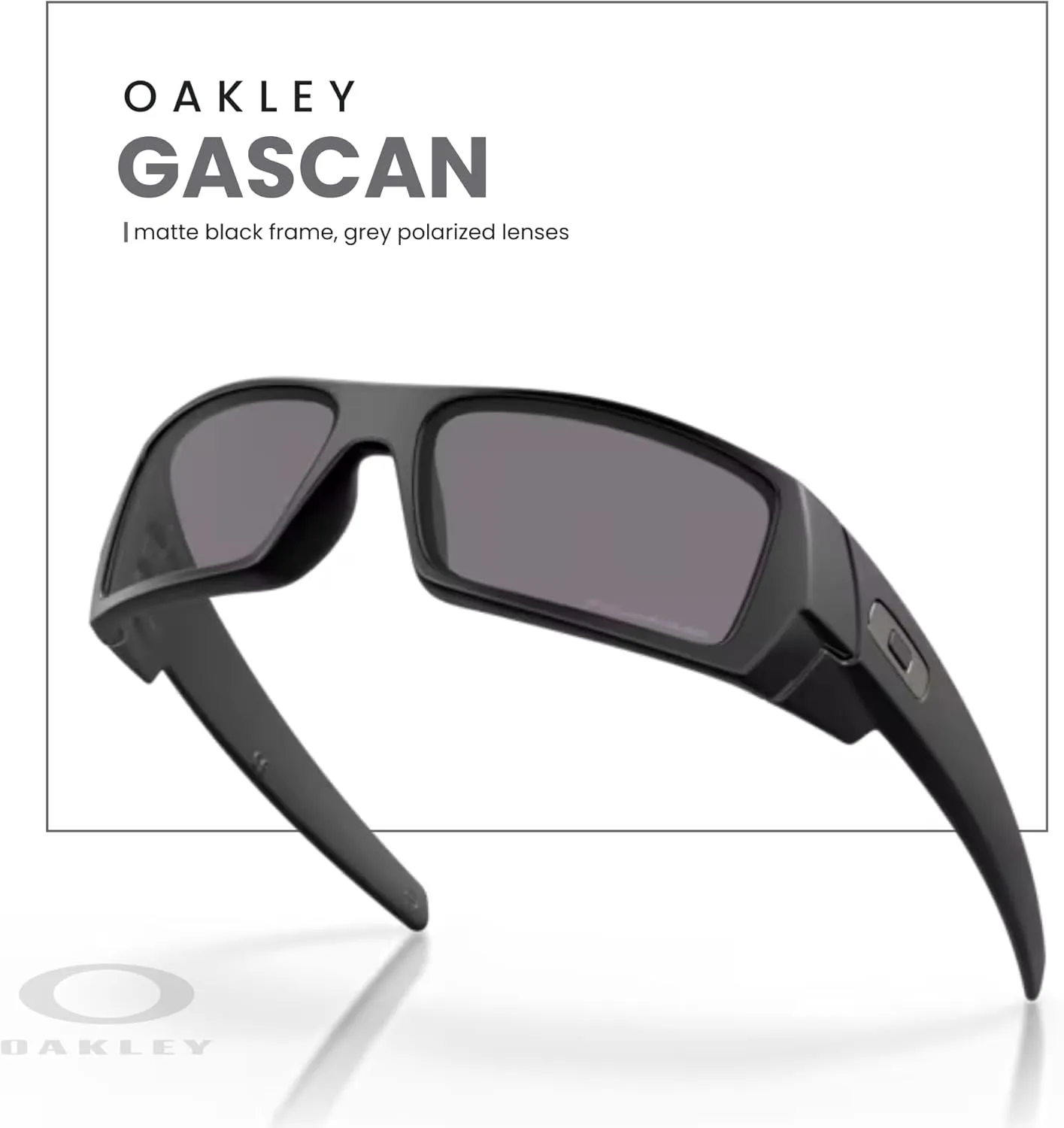 Oakley Gascan OO9014 Rectangular Sunglasses For Men   BUNDLE Leash   BUNDLE with Designer iWear Care Kit