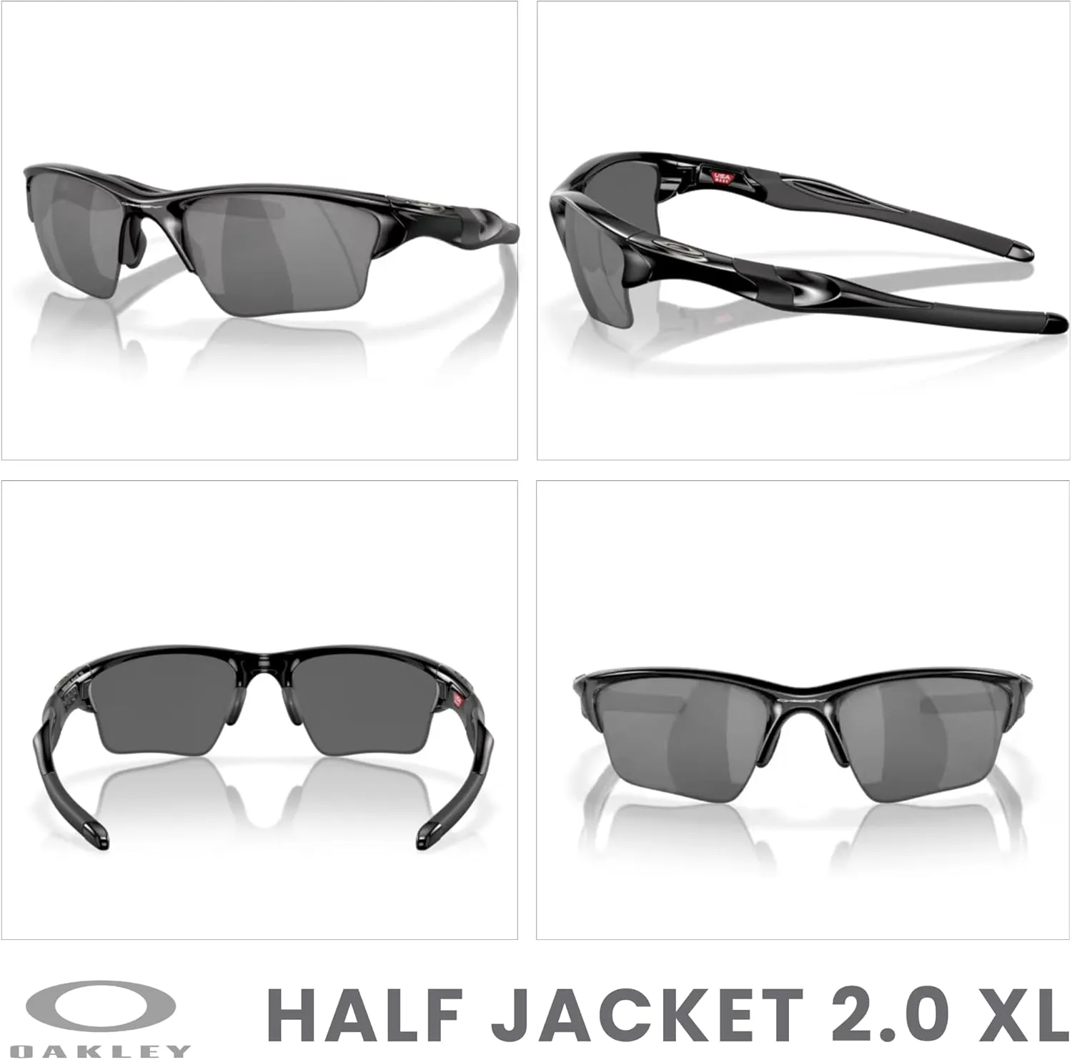 Oakley Half Jacket 2.0 XL OO9154 Rectangular Sunglasses For Men   BUNDLE Leash   Designer iWear Care Kit