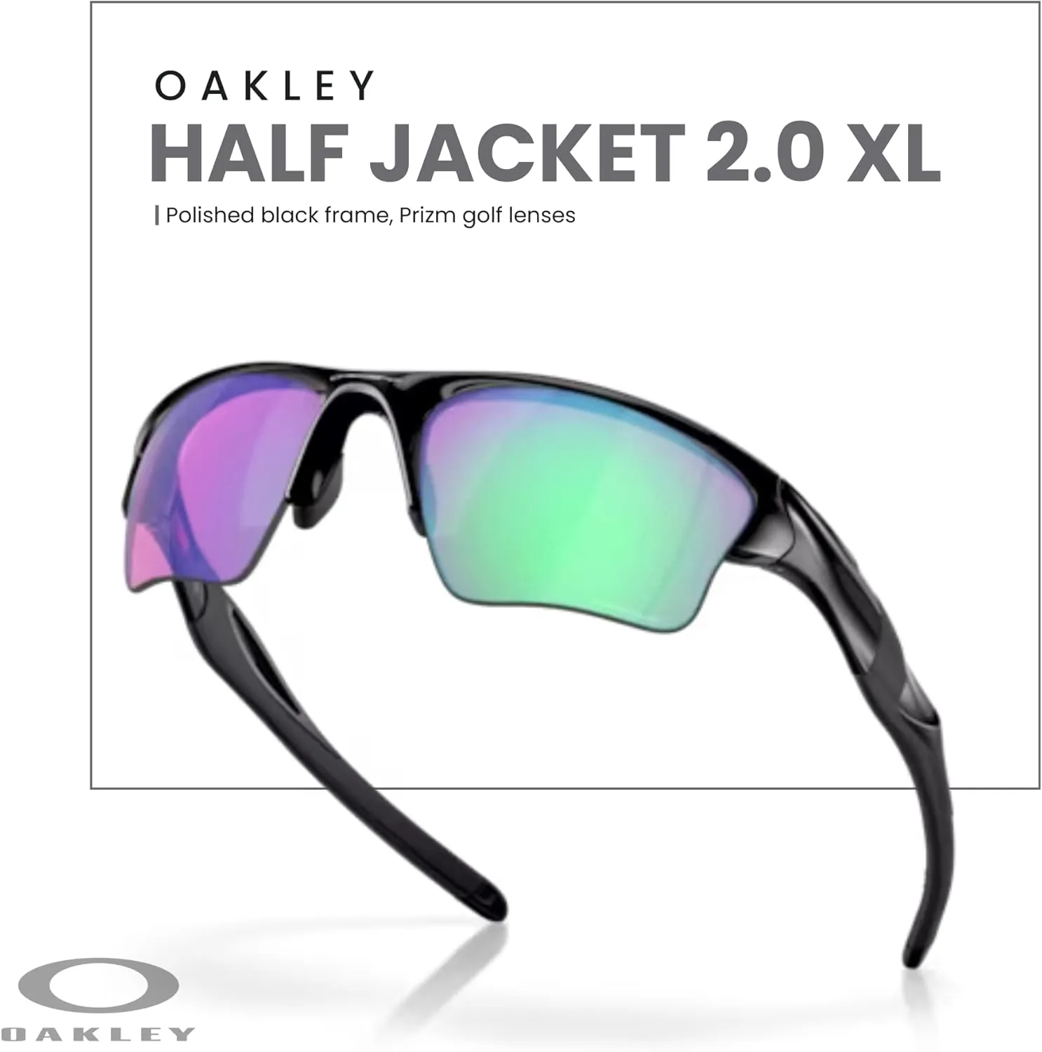 Oakley Half Jacket 2.0 XL OO9154 Rectangular Sunglasses For Men   BUNDLE Leash   Designer iWear Care Kit