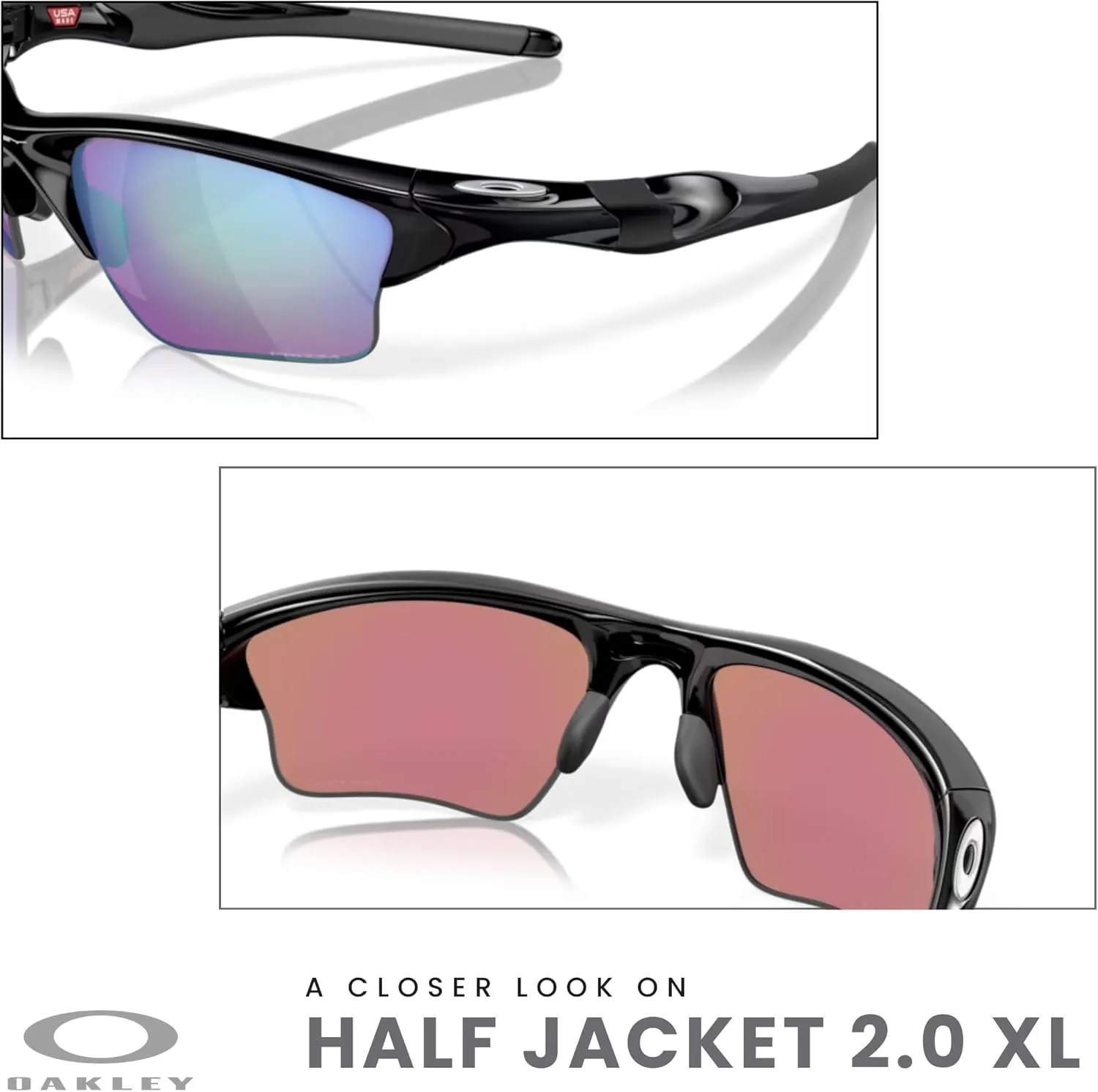 Oakley Half Jacket 2.0 XL OO9154 Rectangular Sunglasses For Men   BUNDLE Leash   Designer iWear Care Kit